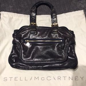 Stella McCartney black gold unique vegan handbag